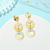 304 Stainless Steel Glass Stud Dangle Earrings EJEW-JE07307-1