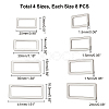 32Pcs 4 Style Alloy Buckle FIND-WR0002-90P-4