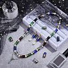 5 Strands 5 Colors Half Electroplate Glass Beads EGLA-NB0001-18-2