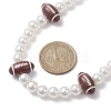 Plastic Imitation Pearl with Acrylic Sports Ball Beaded Necklaces for Women NJEW-JN04660-4