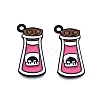Halloween Theme Spray Painted Alloy Enamel Pendants ENAM-T020-09I-2