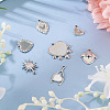 7Pcs 7 Styles 304 Stainless Steel Pendant Cabochon Settings STAS-TA0005-83-5