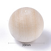 Natural Wooden Round Ball WOOD-T014-30mm-3