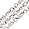 201 Stainless Steel Oval with Rectangle Link Chains CHS-F024-01A-P-1