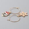 Christmas Zinc Alloy Enamel Wine Glass Charms AJEW-WH0342-70-2