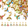 36Pcs 9 Colors Acrylic Pendant Decorations HJEW-FH00015-1