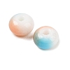 Opaque Spray Painted Glass Beads GLAA-G118-01M-2