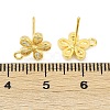 Brass Micro Pave Clear Cubic Zirconia Stud Earring Findings KK-Z099-01G-02-3