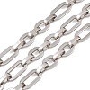 201 Stainless Steel Oval Link Chains CHS-F024-02B-P-1
