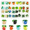 32Pcs 8 Colors Luminous Handmade Lampwork Fruit Beads LAMP-PA0001-28-1