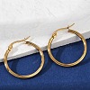 PVD Vacuum Plating 201 Stainless Steel Hoop Earrings with 304 Stainless Steel Pins for Women EJEW-D279-12G-02-5