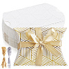 40Sets 2 Colors Hot Stamping Pillow Cardboard Paper Printed Candy Boxes CON-BBC0001-13A-6