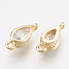 Brass Cubic Zirconia Links X-KK-T035-32-2