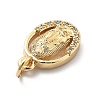 Rack Plating Brass with Cubic Zirconia Pendants KK-Q017-06D-G-2