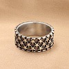 Punk Style 304 Stainless Steel Finger Rings for Men FS-WG83721-05-1