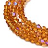 Transparent Electroplate Glass Beads Strands EGLA-A039-T3mm-L28-3