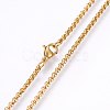 304 Stainless Steel Cable Chain Necklaces NJEW-P226-02G-02-2