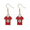 Alloy Enamel Football Shirt & Football Dangle Earrings for Women WGCBEF2-02-1