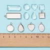 36Pcs 6 Styles 04 Stainless Steel Pendant Cabochon Settings STAS-FS0001-27-2