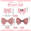 4Pcs 2 Styles Polyester Shoe Charms AJEW-PH0012-17-2