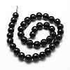 Natural Dyed & Heated Black Onyx Beads Strands G-D840-22-10mm-2