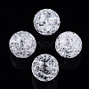 Transparent Crackle Style Acrylic Beads MACR-T036-16-1