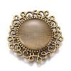 Hollow Retro Plastic Imitation Cat Eye Cabochons KK-Z004-01A-AG-1