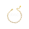 304 Stainless Steel Paperclip Chains Bracelets STAS-OY017-01G-1