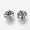 Antique Silver Tone Flat Round Tibetan Style Alloy Beads X-LF1617Y-NF-2