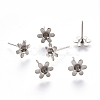 Tarnish Resistant 304 Stainless Steel Ear Stud Components STAS-G187-05P-1
