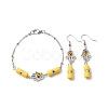 Evil Eye Handmade Lampwork Earring & Bracelet Sets SJEW-JS01250-1