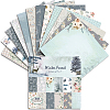 24Pcs 12 Styles Winter Forest Themed Scrapbooking Paper Pads WINT-PW0001-061-1