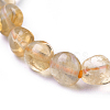 Natural Citrine Bead Stretch Bracelets BJEW-K213-62-3