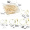 16Pcs 4 Size Brass Hoop Earring Findings KK-YW0001-95-3