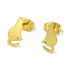 Cute Little Animal Theme 304 Stainless Steel Stud Earrings EJEW-B041-02C-G-1
