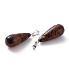 Natural Mahogany Obsidian Pendants G-F707-22-3