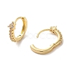 Rack Plating Brass Micro Pave Cubic Zirconia Hoop Earrings EJEW-A031-22G-2