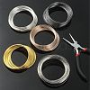 300 Circles 5 Colors Steel Memory Wire TWIR-YW0001-03-4