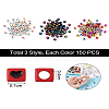 Cheriswelry 450Pcs 3 Style Opaque Acrylic Beads OACR-CW0001-02-18