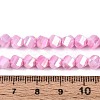 Anti-Tarnish Electroplate Glass Beads Strands GLAA-T025-6mm-14F-2