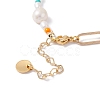Sunflower Natural Shell Beads Bracelet BJEW-TA00027-4