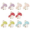 10Pcs 5 Colors Autumn Theme Alloy Enamel Pendants ENAM-YW0002-79-1