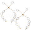 2Pcs Natural Keshi Pearl Slider Bracelet Making BJEW-UN00020-1