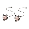 Natural Rose Quartz Triangle Dowsing Pendulum Pendants G-G022-01AS-02-1