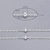 Brass Flat Oval Cable Chains X-CHC018Y-S-3