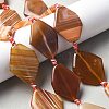 Natural Banded Agate/Striped Agate Beads Strands G-G196-A01-02-1