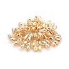 Faceted Teardrop Pearl Luster Plated Electroplate Glass Beads Strands GLAA-A023A-PL01-2