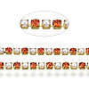 Brass Rhinestone Strass Chains CHC-N017-001A-A04-3