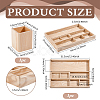 1Pc Wood Desktop Grided Storage Trays AJEW-PH0008-46-2