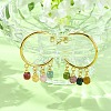 Natural Multicolor Tourmaline  Stud Tassel Earring EJEW-JE07221-1